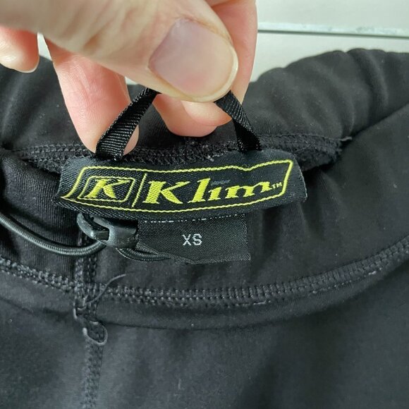 Klim Elastic Waist With Drawcord High Rise Casual Straight Leg Pants Black XS - Picture 5 of 7